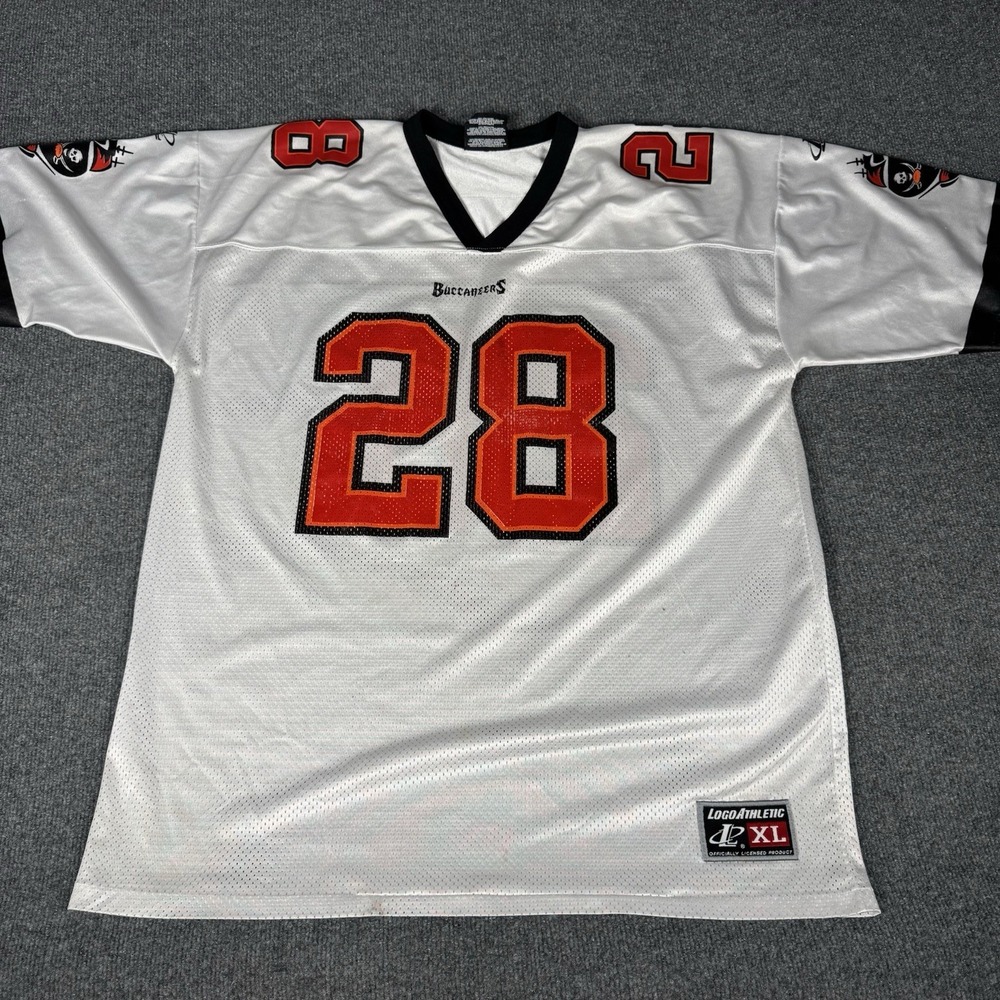 Logo Athletic Warrick Dunn Tampa Bay Buccaneers White Road Jersey #28 XL